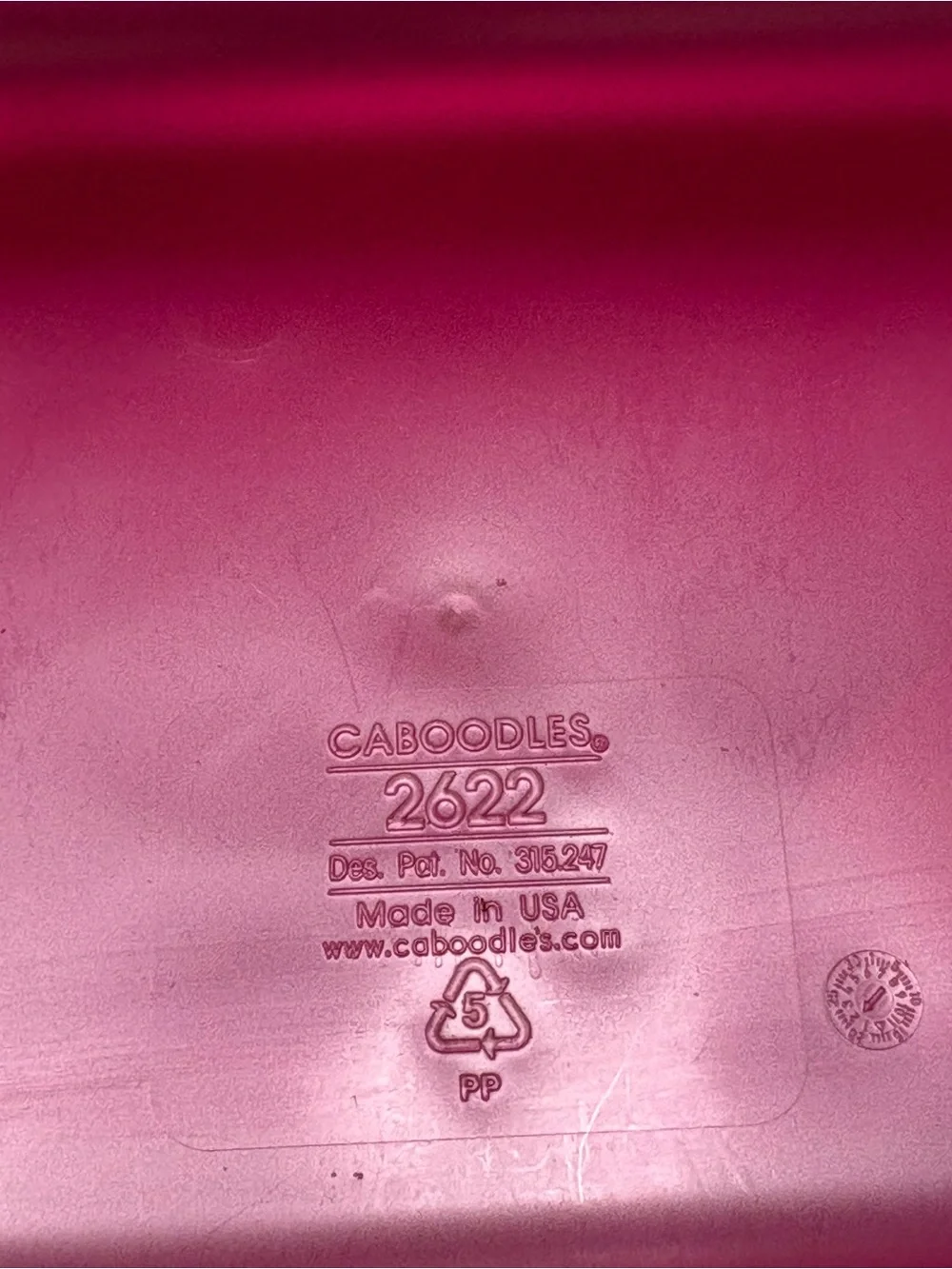 Vintage Caboodles Hot Pink Glossy Hard Shell Makeup Case with Clear Handle